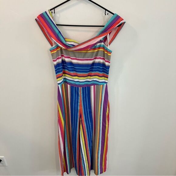 NWT Revolve x House of Harlow 1960 Hugh Jumpsuit in Multi Stripe | Size S - Picture 4 of 12